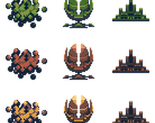 30+ Monocromatic Pixel Spaceship Pack